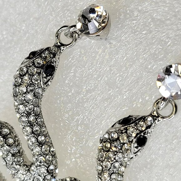 Snake Crystal Drop Earring - Picture 6 of 9